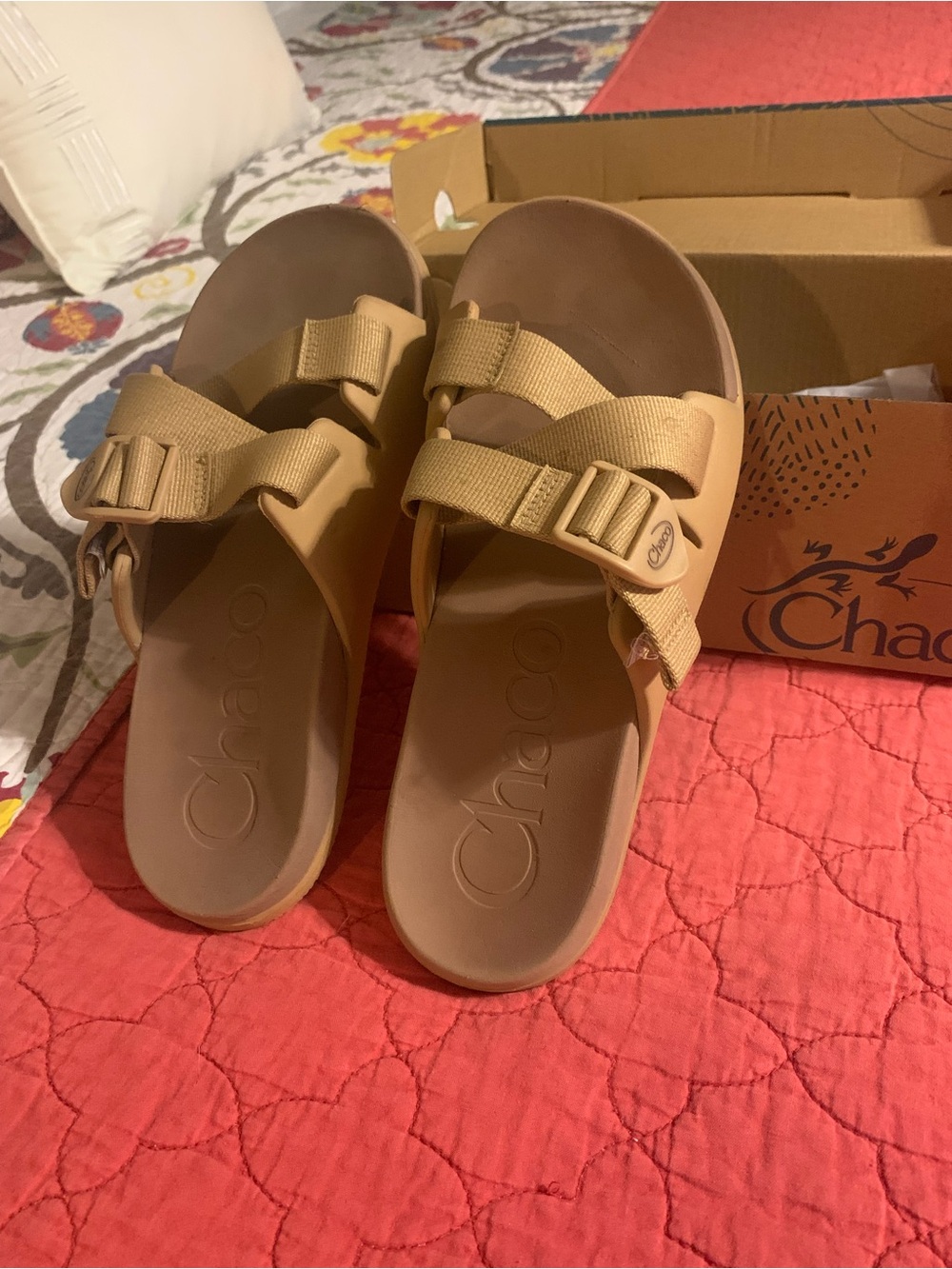 Chaco Women's Slide Sandal in Tan